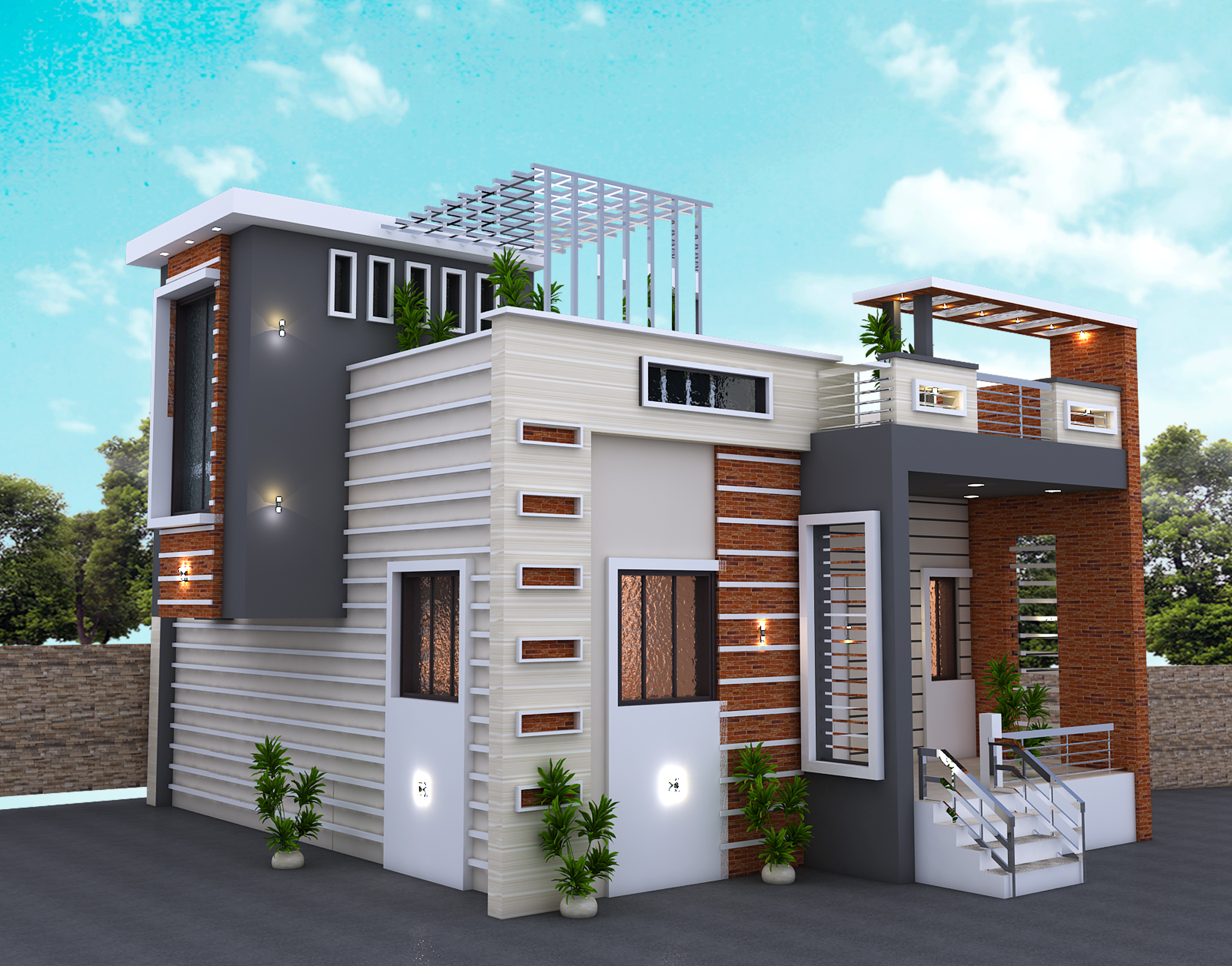 Online Modern House Design | Home 3D Elevation | Floor Plans