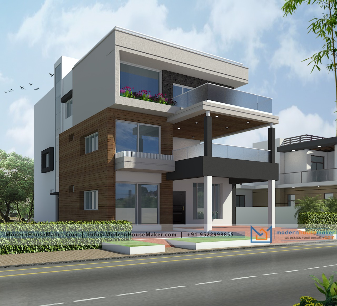 34x84 Elevation Design Indore - 34*84 House Plan India