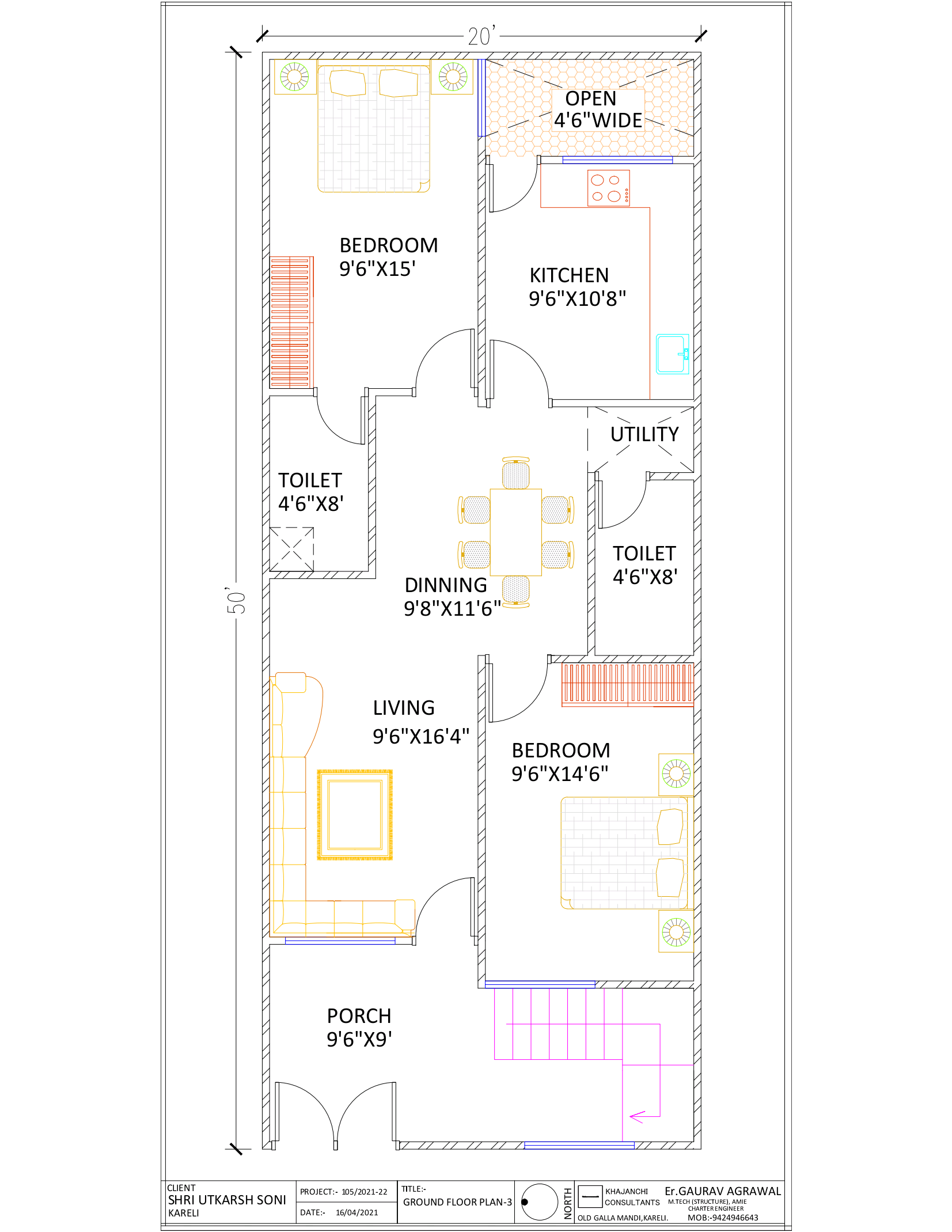 40x60 Elevation Design Indore - 40*60 House Plan India