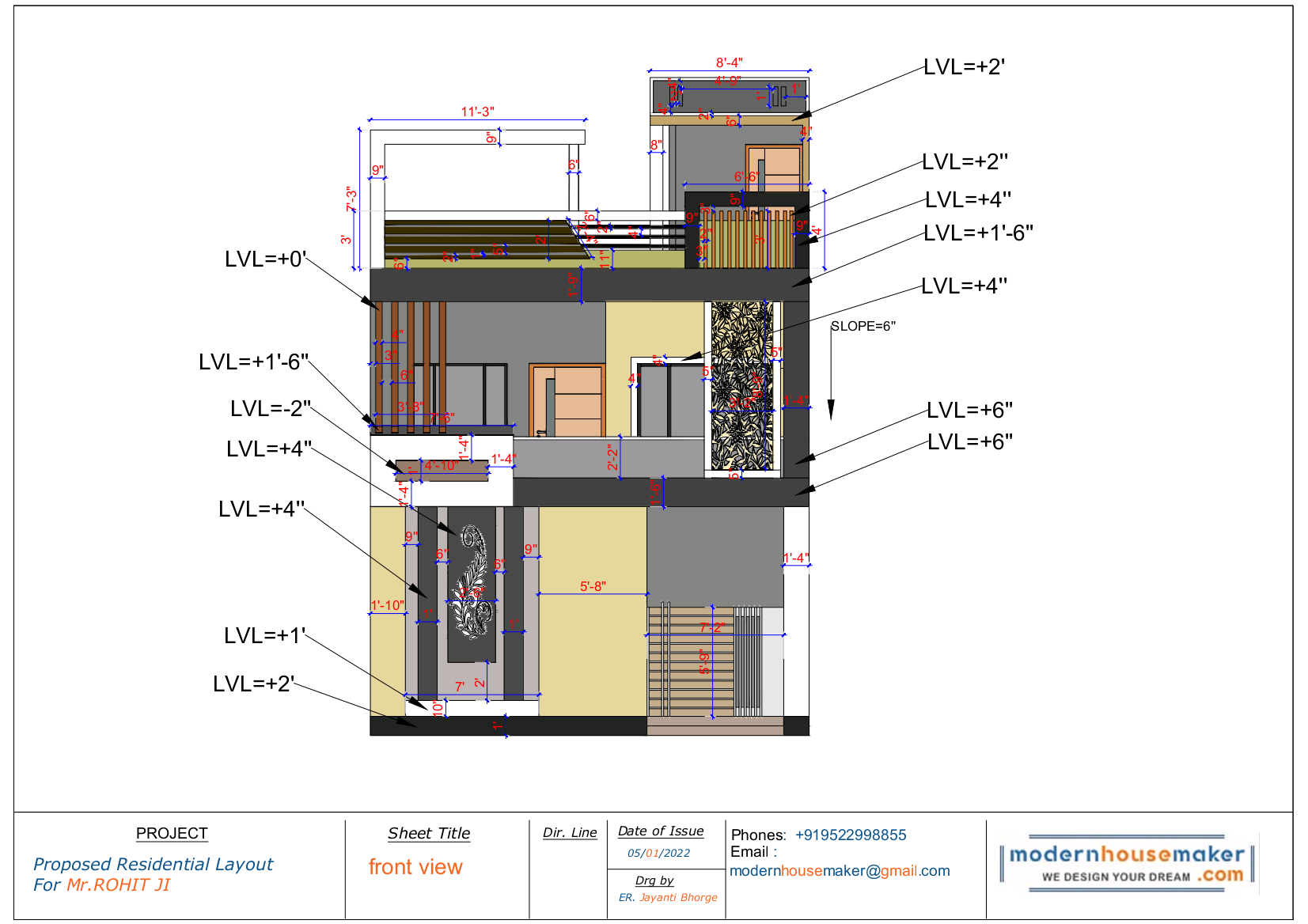 34x20 Elevation Design Indore 34 20 House Plan India