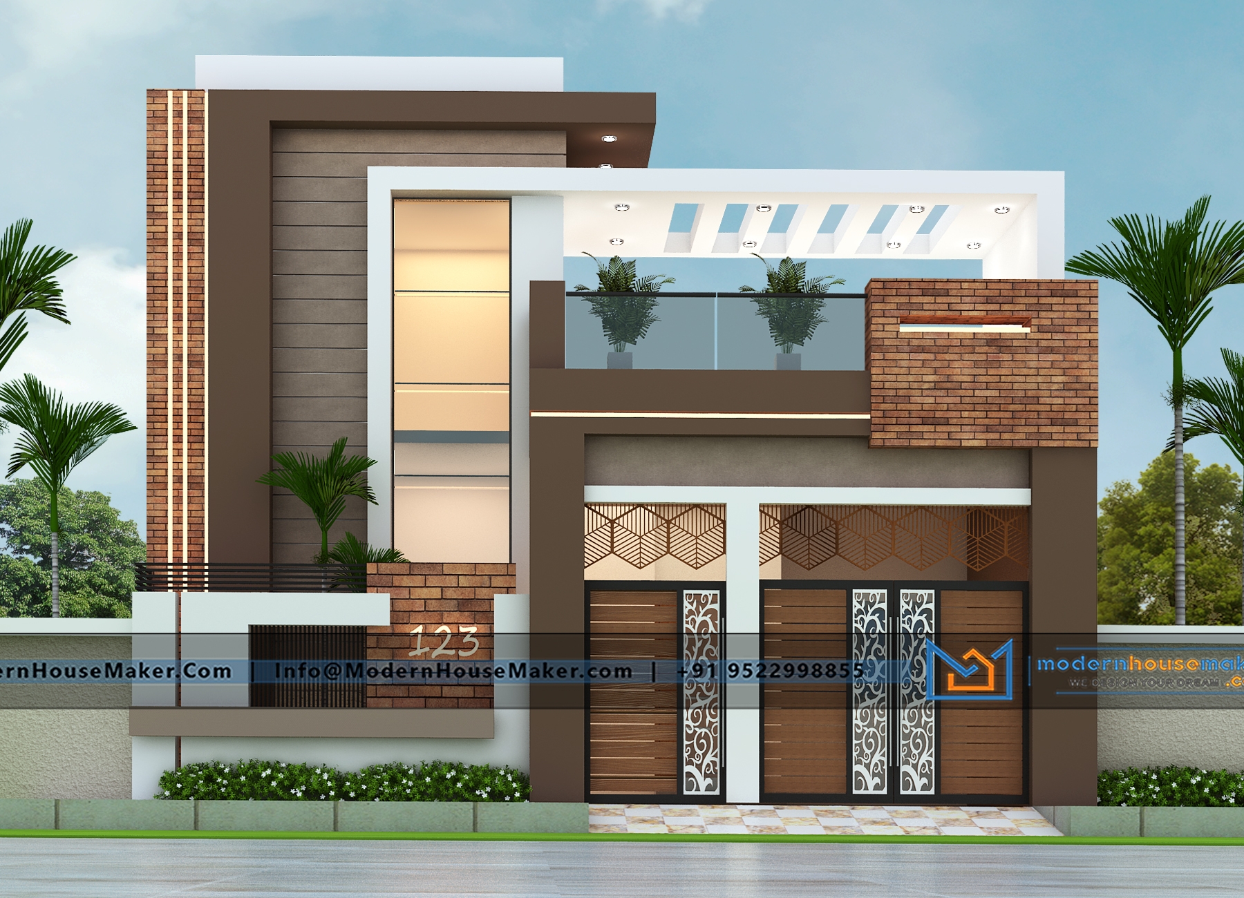 40x40 Elevation Design Indore - 40*40 House Plan India