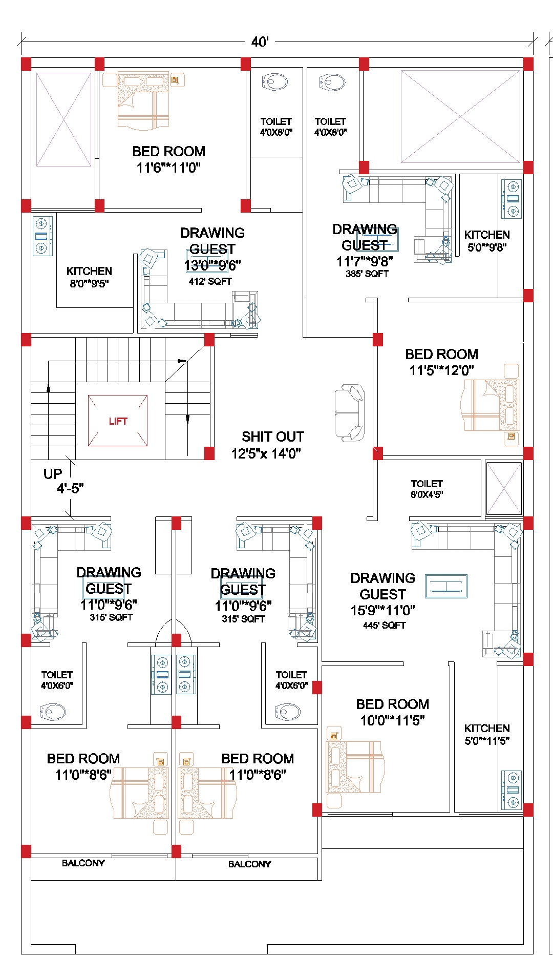 30x47 Elevation Design Indore - 30*47 House Plan India