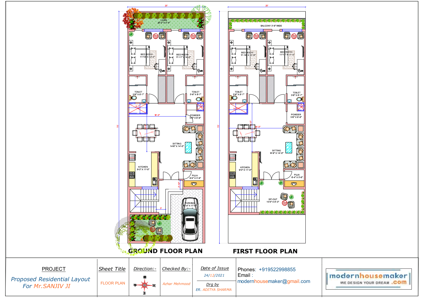 25x75 Elevation Design Indore 25 75 House Plan India