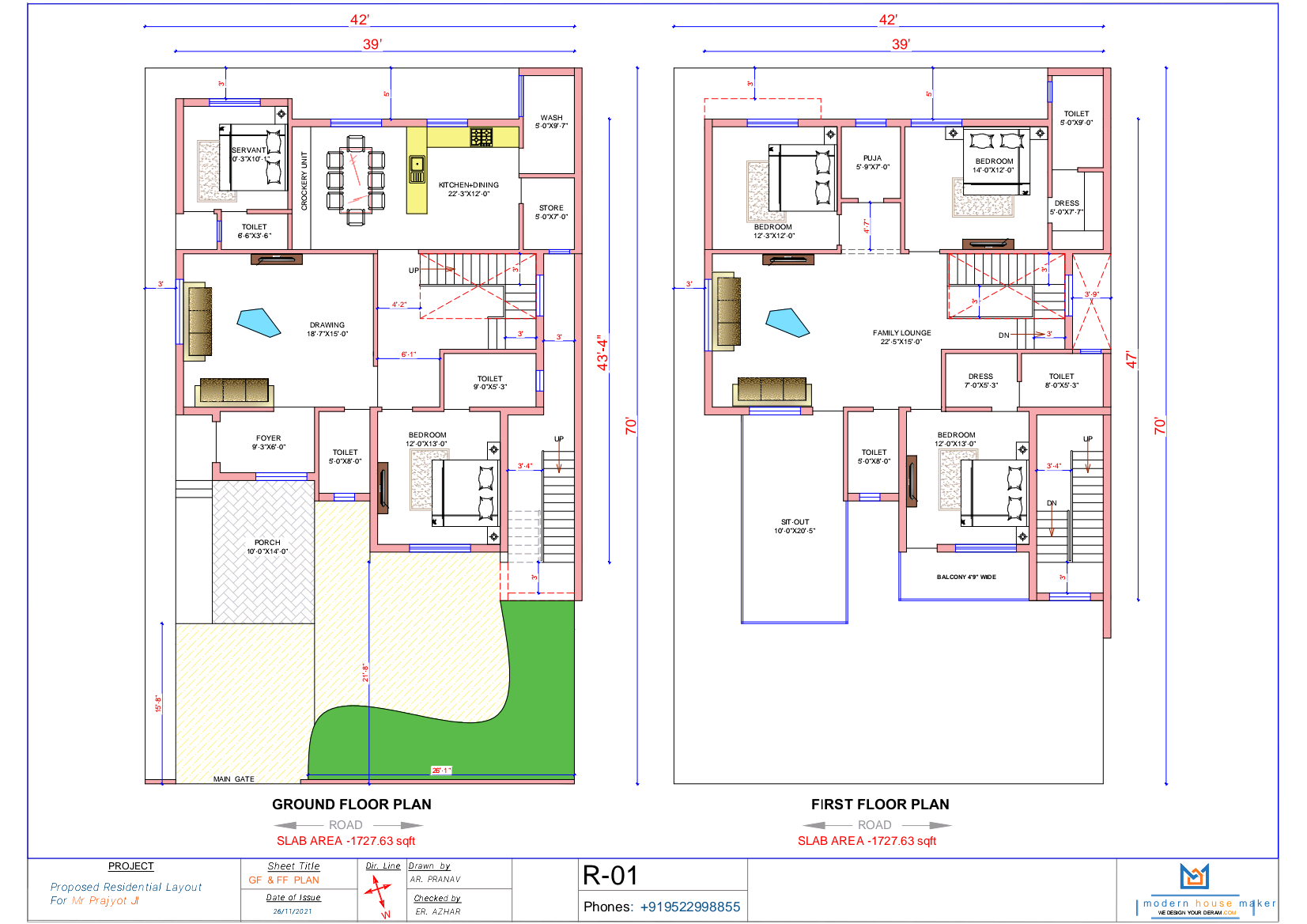 Modern House Designs Company Indore, India 