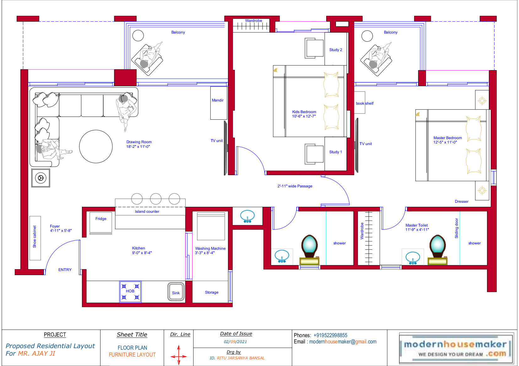 60x40 Elevation Design Indore - 60*40 House Plan India