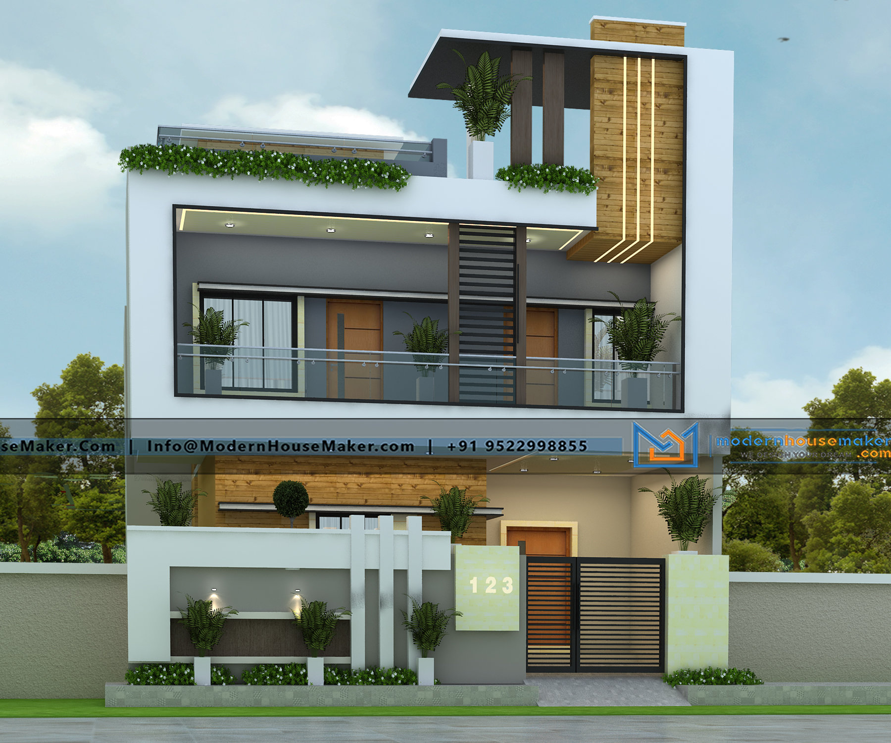 29x40 Elevation Design Indore - 29*40 House Plan India