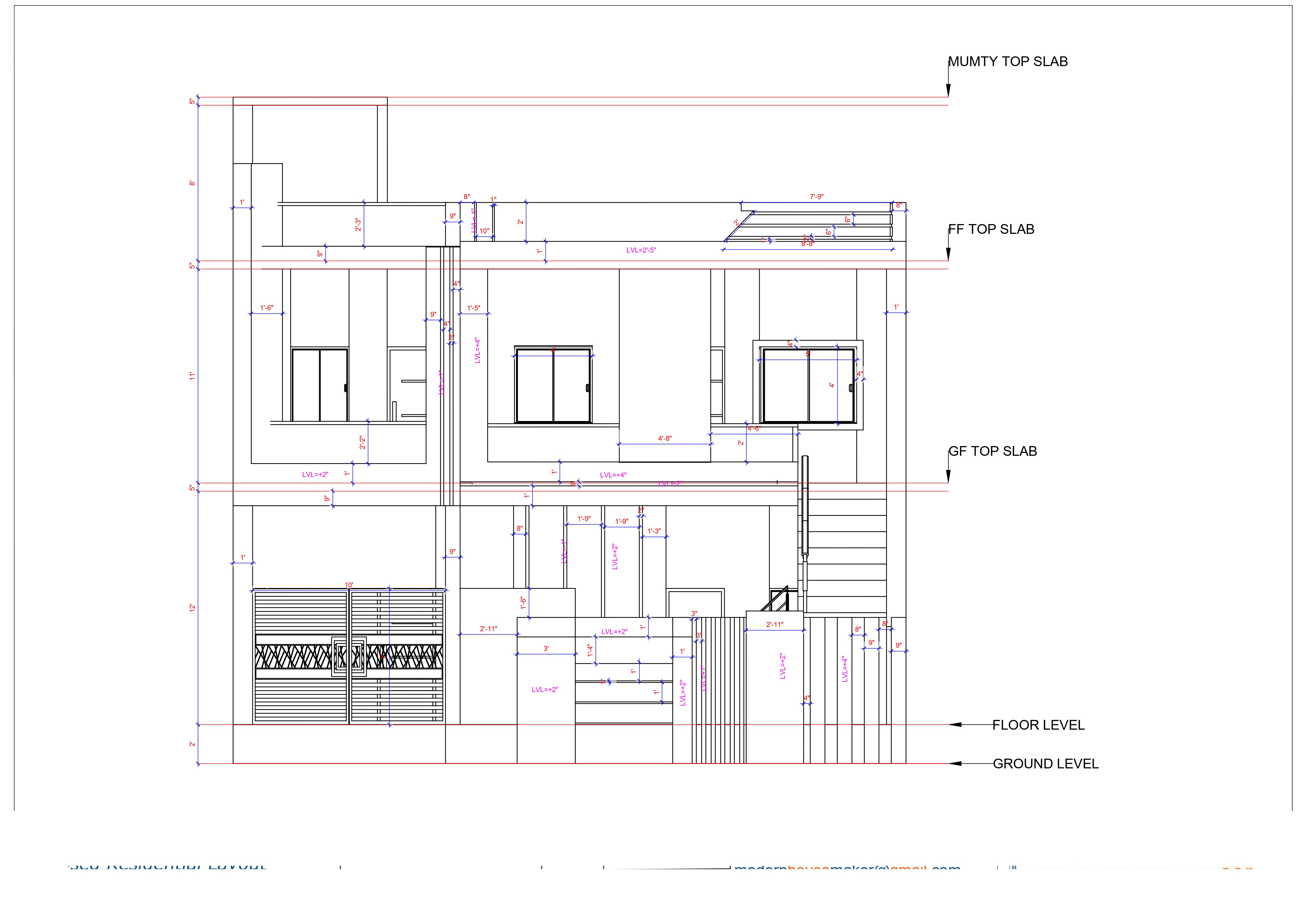 36x34 Elevation Design Indore - 36*34 House Plan India