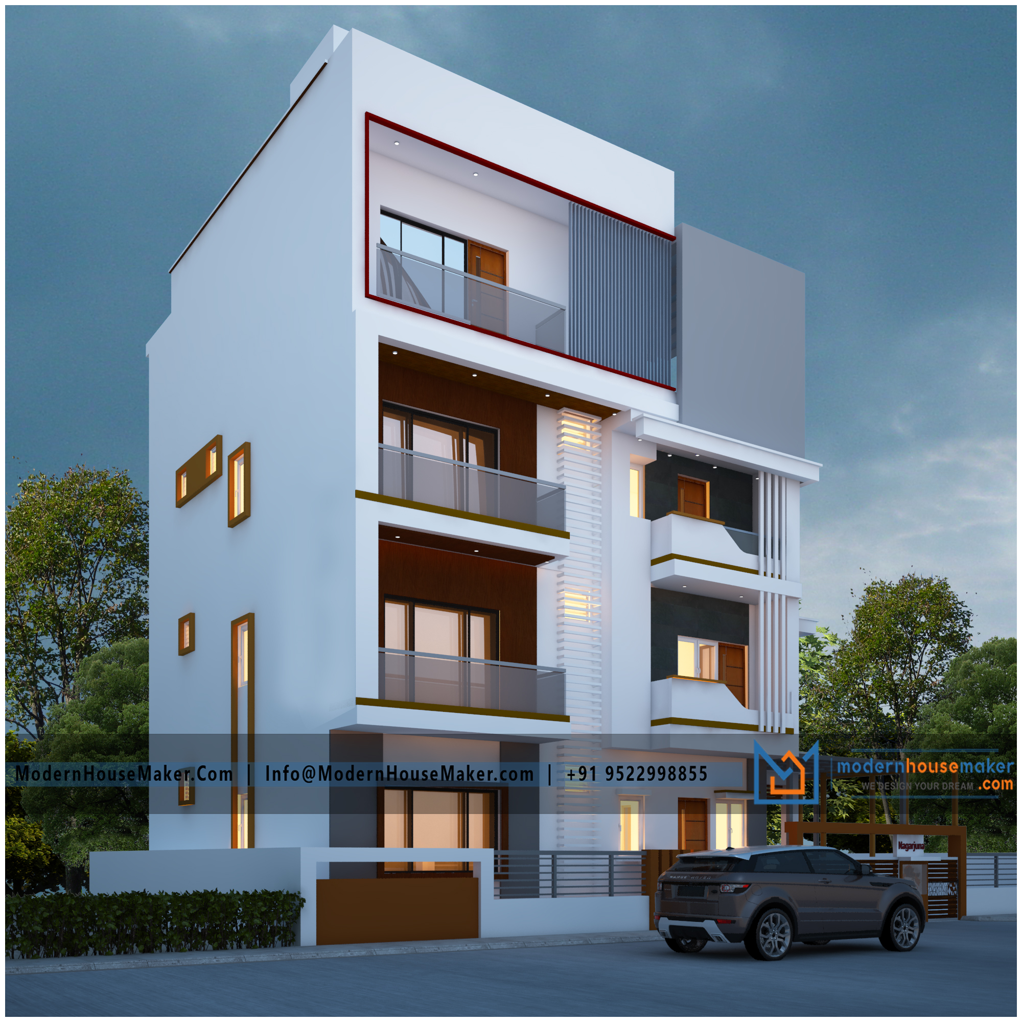 40x40 Elevation Design Indore - 40*40 House Plan India